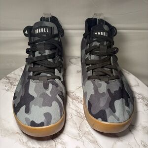 NOBULL Men’s Black and Gray Camo Training Shoes with Gum Sole